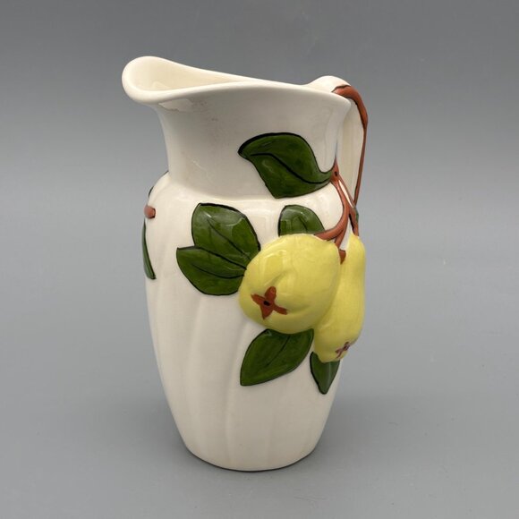 Vintage Holland Mold Pear Tree Ceramic Pitcher with Raised Fruit Design - Picture 2 of 8